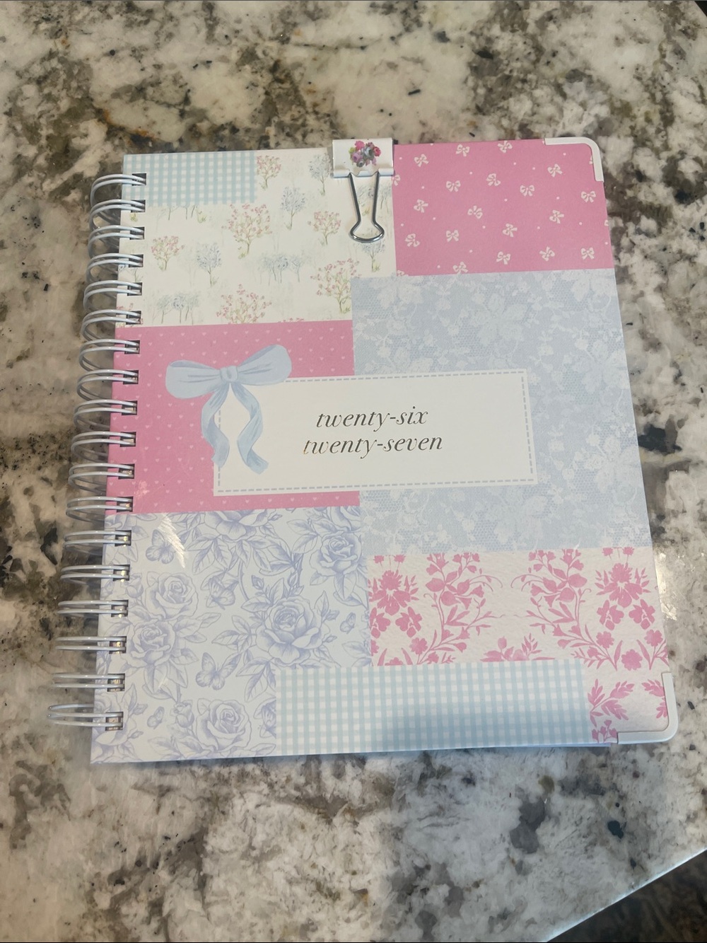 Floral Patchwork Spiral planner -NO TAGS NEVER USED ACADEMIC 2026-2027